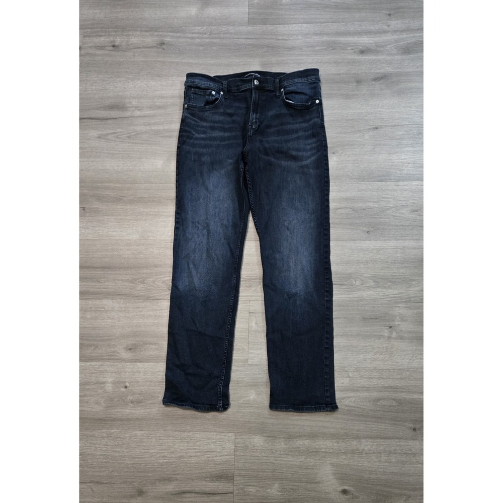 Calvin Klein Jeans Mens 36x32 Blue Straight CKJ035 Dark Wash Denim